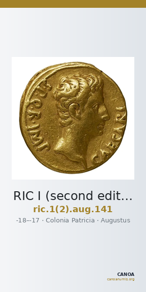 RIC I (second edition) Augustus 141 — CANOA