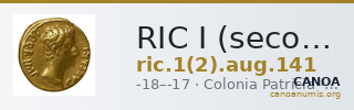 RIC I (second edition) Augustus 141 — CANOA