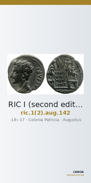 RIC I (second edition) Augustus 142 — CANOA
