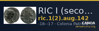 RIC I (second edition) Augustus 142 — CANOA