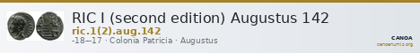 RIC I (second edition) Augustus 142 — CANOA