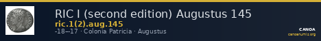 RIC I (second edition) Augustus 145 — CANOA