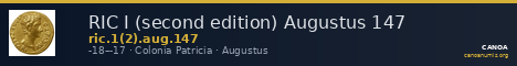 RIC I (second edition) Augustus 147 — CANOA