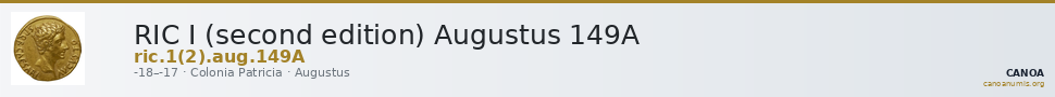 RIC I (second edition) Augustus 149A — CANOA