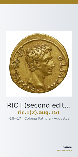 RIC I (second edition) Augustus 151 — CANOA