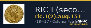 RIC I (second edition) Augustus 151 — CANOA