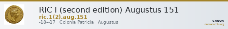 RIC I (second edition) Augustus 151 — CANOA