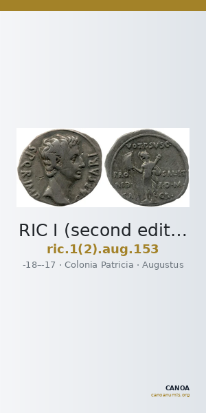 RIC I (second edition) Augustus 153 — CANOA