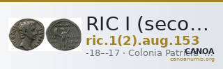 RIC I (second edition) Augustus 153 — CANOA