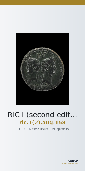 RIC I (second edition) Augustus 158 — CANOA