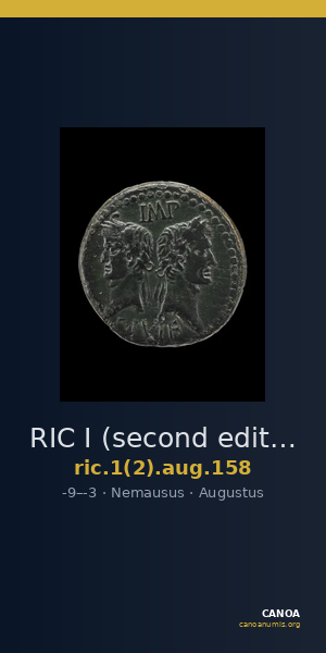 RIC I (second edition) Augustus 158 — CANOA