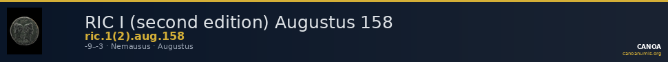 RIC I (second edition) Augustus 158 — CANOA