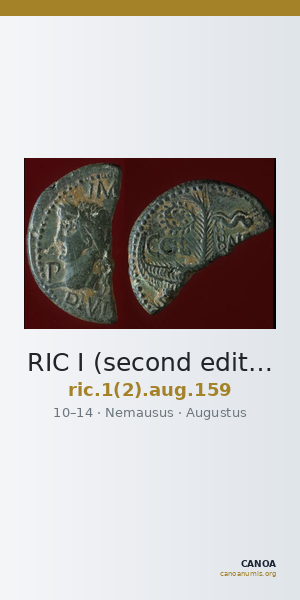 RIC I (second edition) Augustus 159 — CANOA