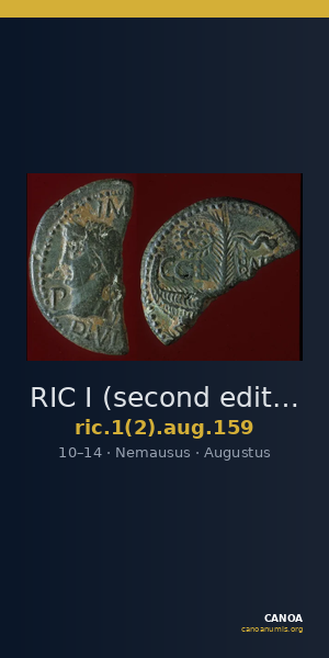 RIC I (second edition) Augustus 159 — CANOA