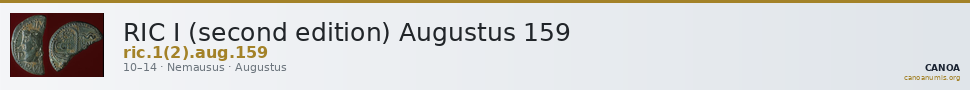 RIC I (second edition) Augustus 159 — CANOA