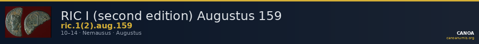 RIC I (second edition) Augustus 159 — CANOA