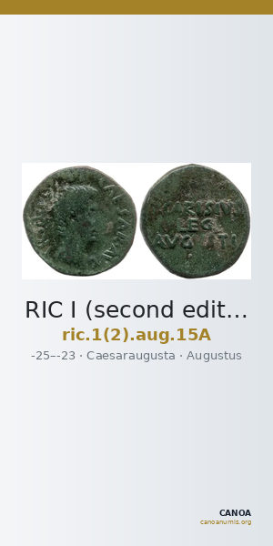 RIC I (second edition) Augustus 15A — CANOA