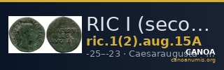 RIC I (second edition) Augustus 15A — CANOA