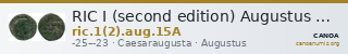 RIC I (second edition) Augustus 15A — CANOA