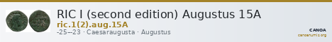 RIC I (second edition) Augustus 15A — CANOA