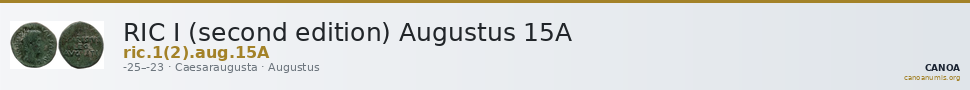 RIC I (second edition) Augustus 15A — CANOA