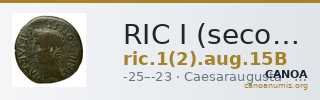 RIC I (second edition) Augustus 15B — CANOA