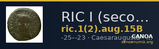 RIC I (second edition) Augustus 15B — CANOA