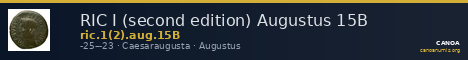 RIC I (second edition) Augustus 15B — CANOA