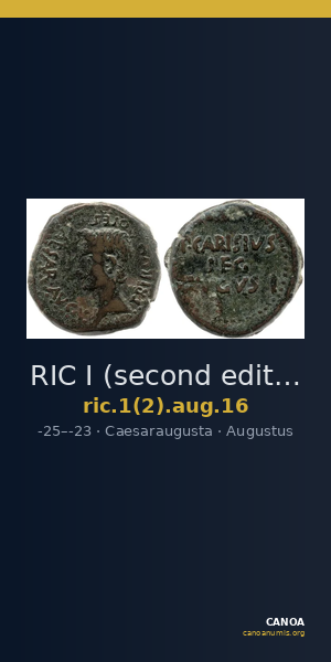 RIC I (second edition) Augustus 16 — CANOA