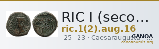 RIC I (second edition) Augustus 16 — CANOA