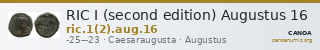 RIC I (second edition) Augustus 16 — CANOA
