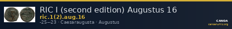RIC I (second edition) Augustus 16 — CANOA