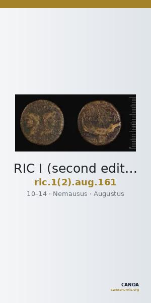 RIC I (second edition) Augustus 161 — CANOA