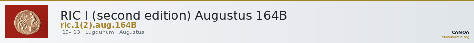 RIC I (second edition) Augustus 164B — CANOA
