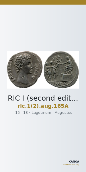 RIC I (second edition) Augustus 165A — CANOA