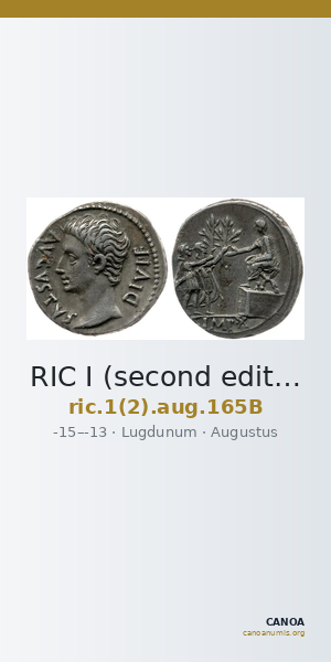 RIC I (second edition) Augustus 165B — CANOA