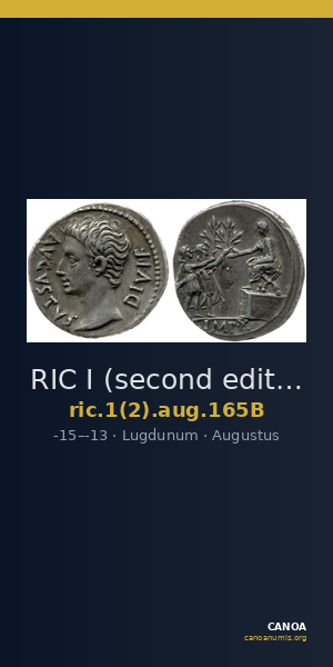 RIC I (second edition) Augustus 165B — CANOA