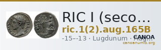 RIC I (second edition) Augustus 165B — CANOA