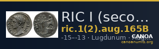 RIC I (second edition) Augustus 165B — CANOA