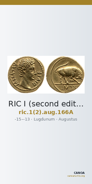 RIC I (second edition) Augustus 166A — CANOA