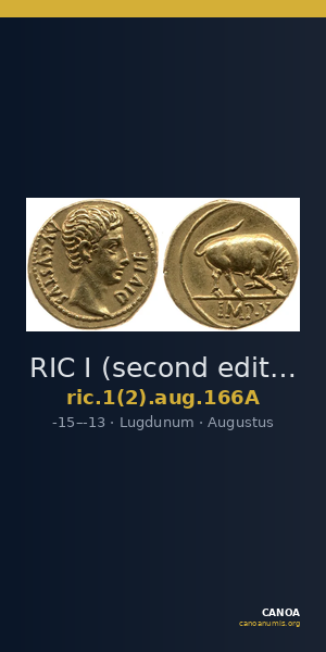 RIC I (second edition) Augustus 166A — CANOA
