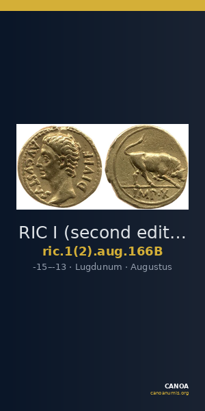 RIC I (second edition) Augustus 166B — CANOA
