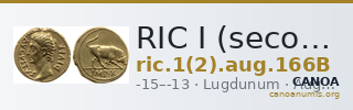 RIC I (second edition) Augustus 166B — CANOA
