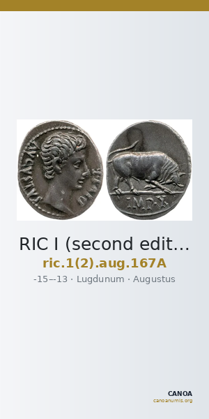 RIC I (second edition) Augustus 167A — CANOA