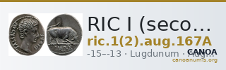 RIC I (second edition) Augustus 167A — CANOA