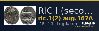 RIC I (second edition) Augustus 167A — CANOA