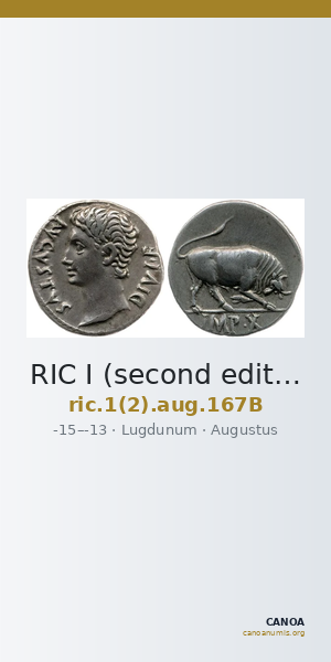 RIC I (second edition) Augustus 167B — CANOA