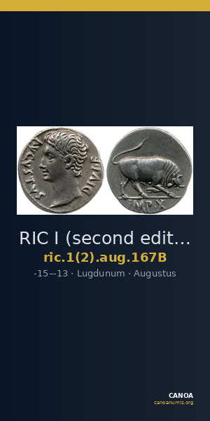 RIC I (second edition) Augustus 167B — CANOA