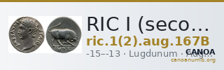 RIC I (second edition) Augustus 167B — CANOA