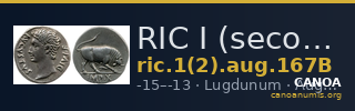 RIC I (second edition) Augustus 167B — CANOA